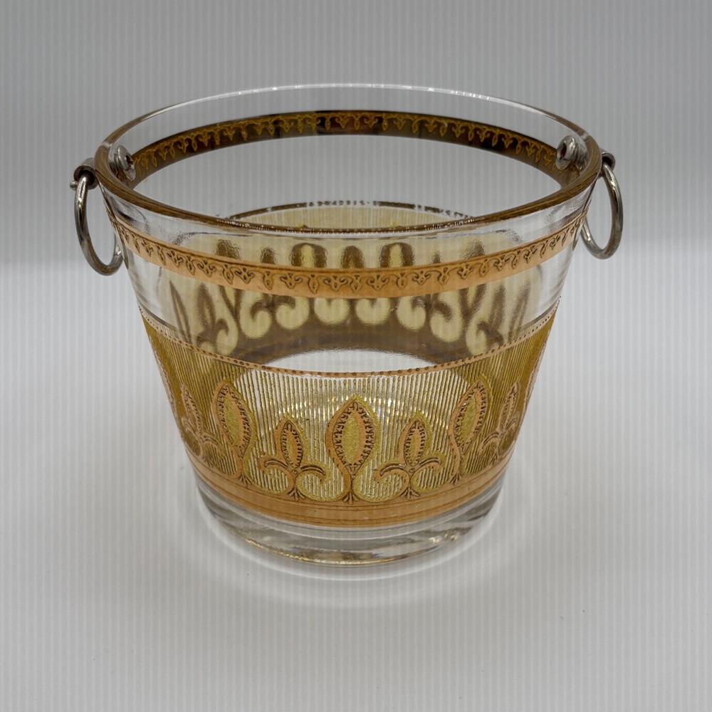 MCM Culver Ltd. 22 karat gold Fleur-de-Lis design ice bucket- Party time!